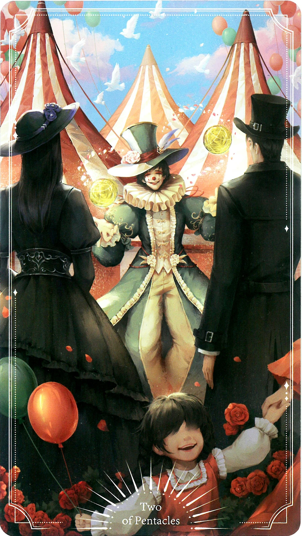 Clown Klein Moretti playing tricks for Melissa Moretti and Benson Moretti