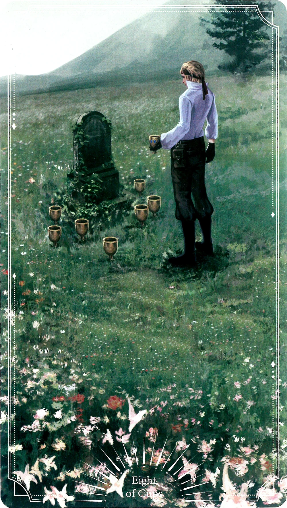 Danitz leaving the golden chalice at the grave of Mobet Zoroast and Siatas.