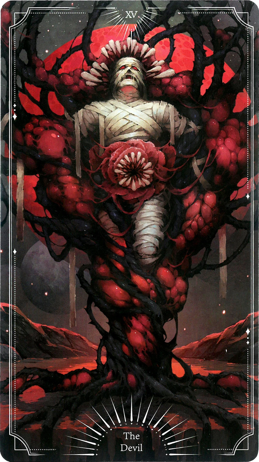 The Chained God being manipulated by Mother Tree of Desire.